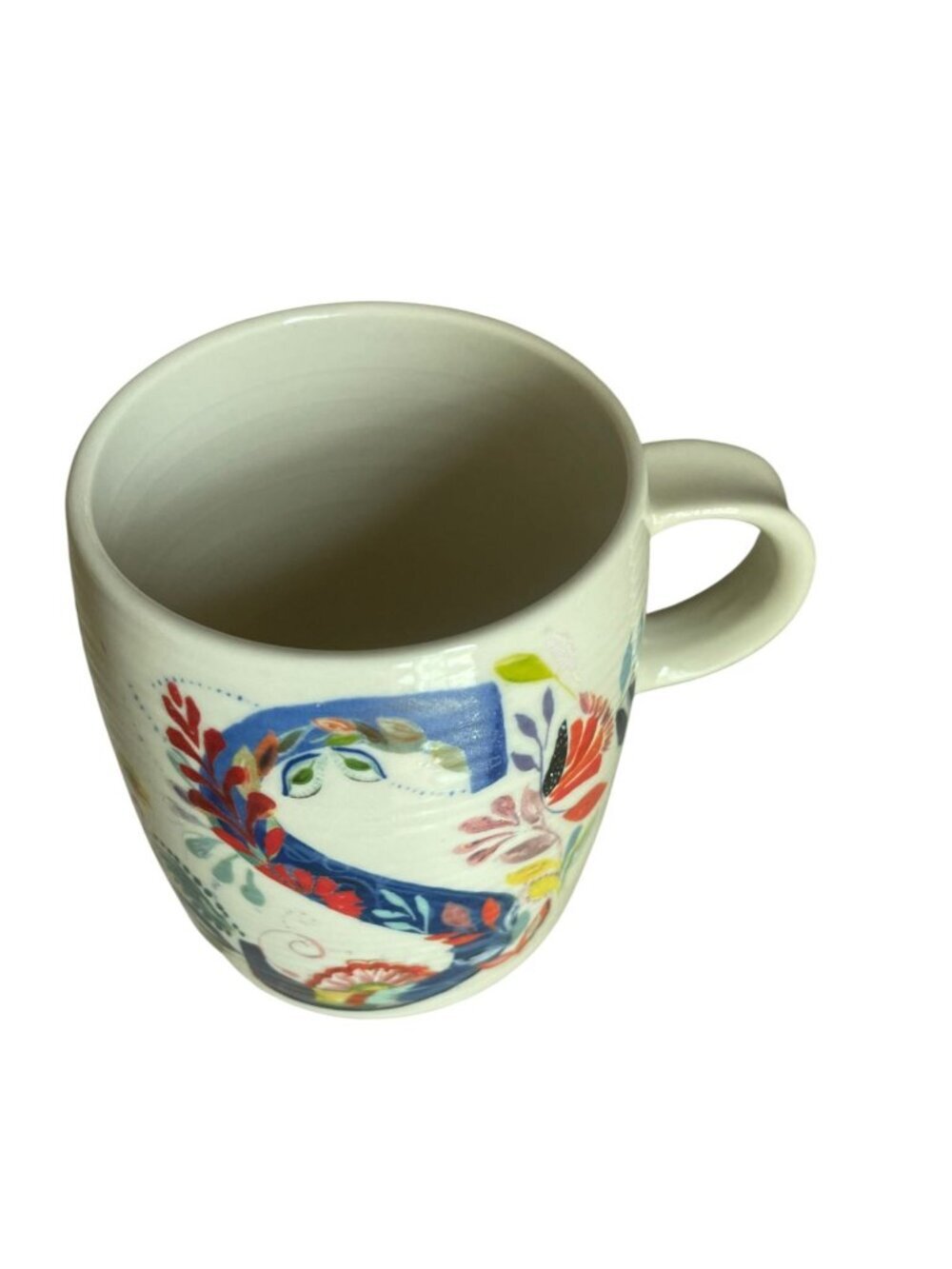 Anthropologie Petal Palette monogram mug floral letter "S" Starla M. Halfmann.  - Picture 6 of 7